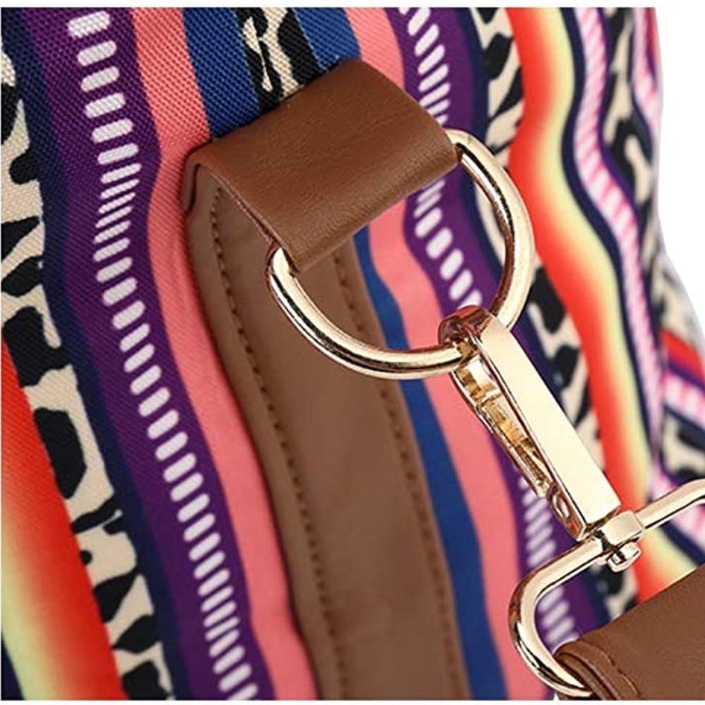 New Leopard And Aztec Print Weekender/Duffle Bag With Shoulder Strap - Picture 7 of 10